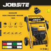 Jobsite Petrol Pressure Washer 2200 PSI 6.5HP High Power Jet 4 Stroke Garden Car